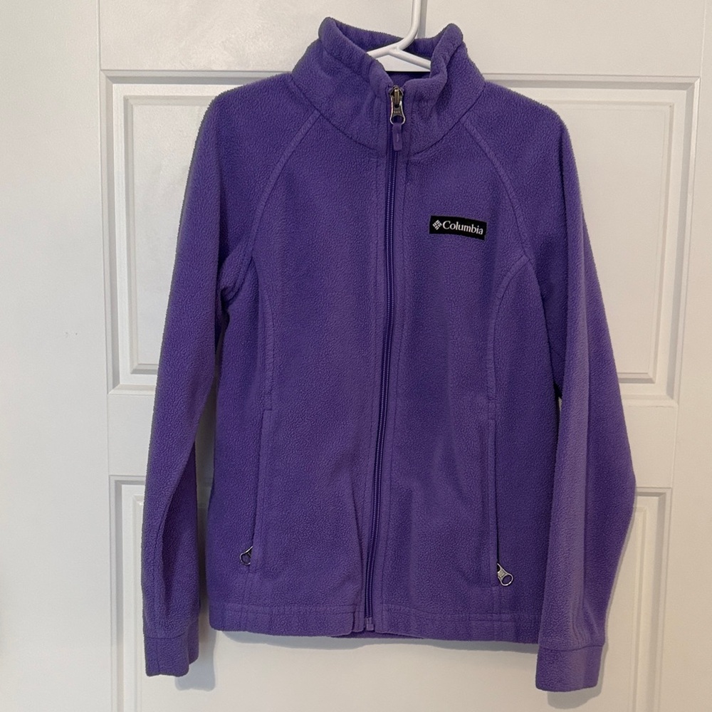 Columbia Lavender Full-Zip Fleece Jacket